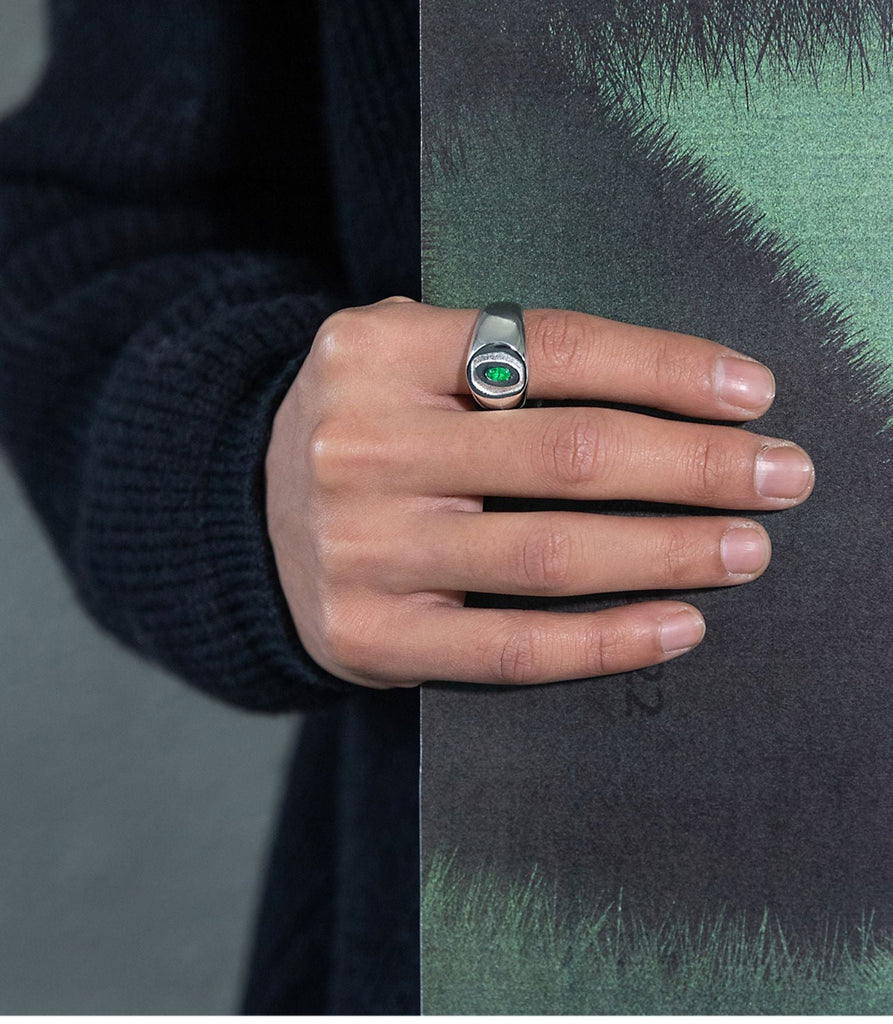 Otusi Green Zircon Ring