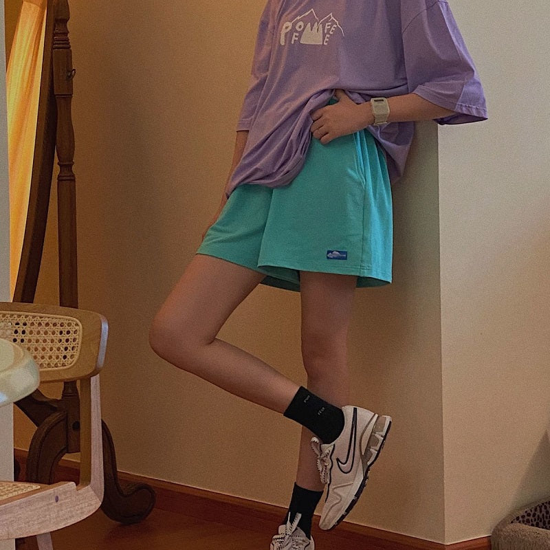 Otusi y2k Harajuku shorts women summer fashion loose straight sweat shirt street style casual Korean high waist vintage women shorts