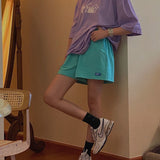 Otusi y2k Harajuku shorts women summer fashion loose straight sweat shirt street style casual Korean high waist vintage women shorts