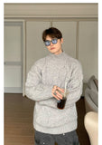 Otusi Half-high Collar Knitted Twist Sweater