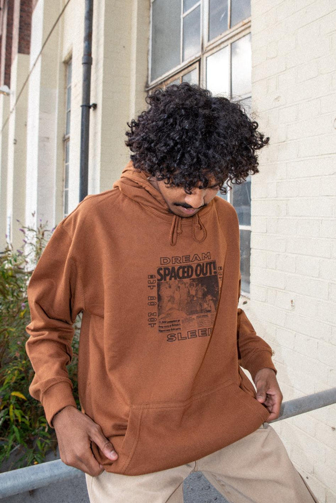 Otusi Hoodie in Caramel Toffee With Spaced Out! Print