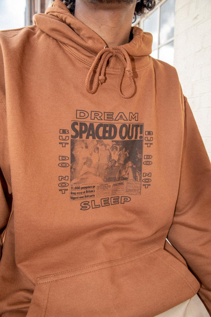 Otusi Hoodie in Caramel Toffee With Spaced Out! Print