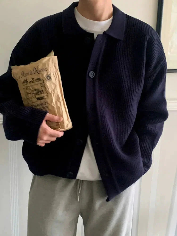 Otusi Lapel Knitted Cardigan Jacket