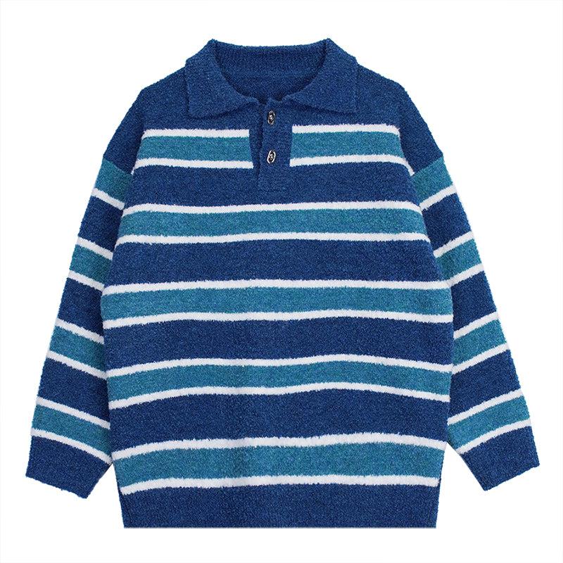 Otusi Lapel Striped Sweater
