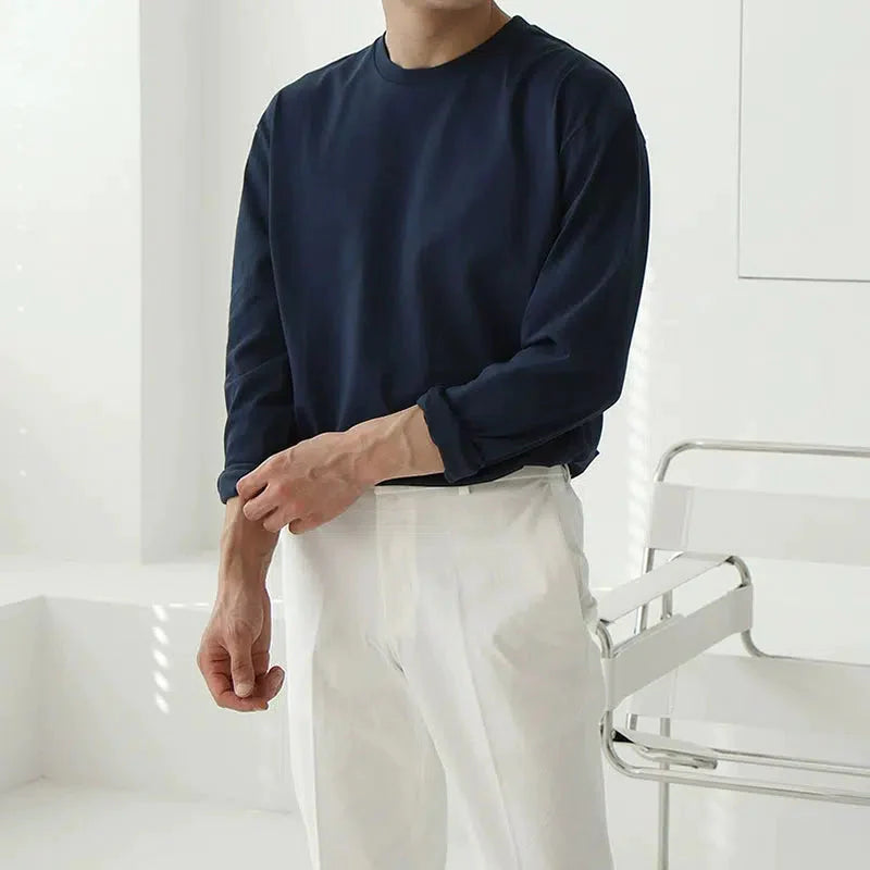 Otusi Long Sleeve Basic Cotton Bottoming Shirt
