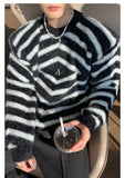 Otusi Loose Crewneck Striped Sweater