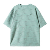 Otusi Loose Fit Wave Striped T-shirt