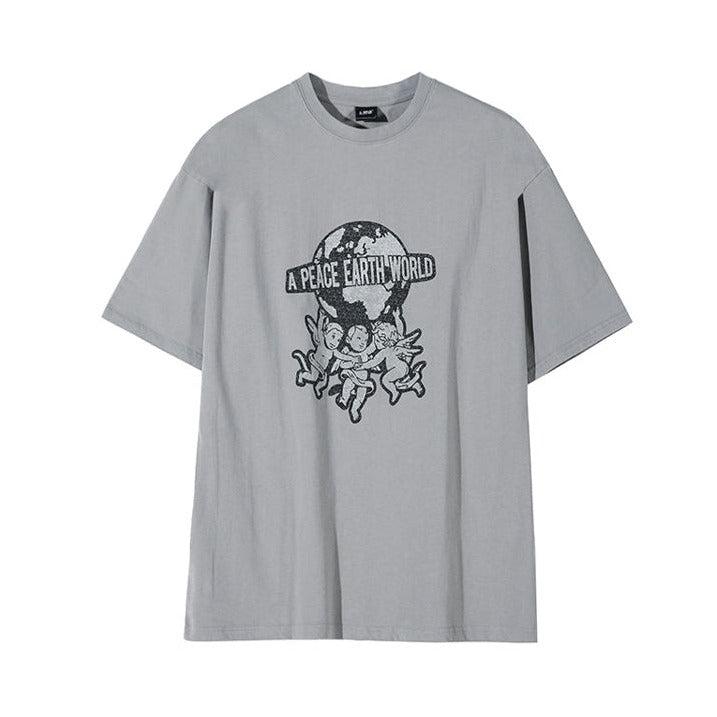 Otusi Loose-fit Angel Print T-shirt