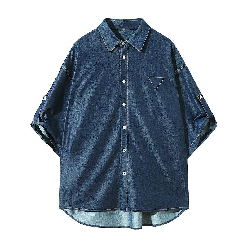 Otusi Loose-fit Button-down Chambray Shirt