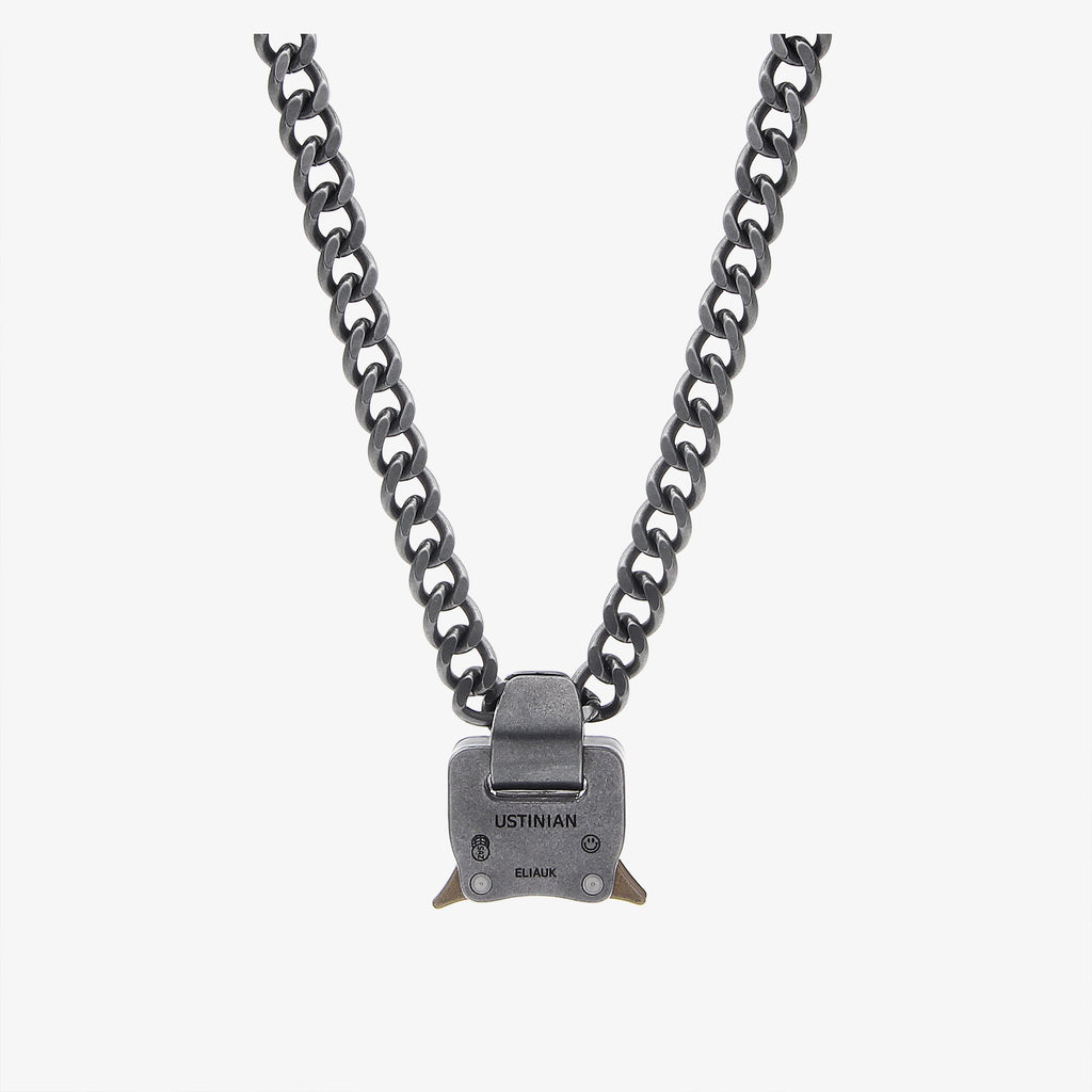 Otusi Metal Lock Pendant Necklace