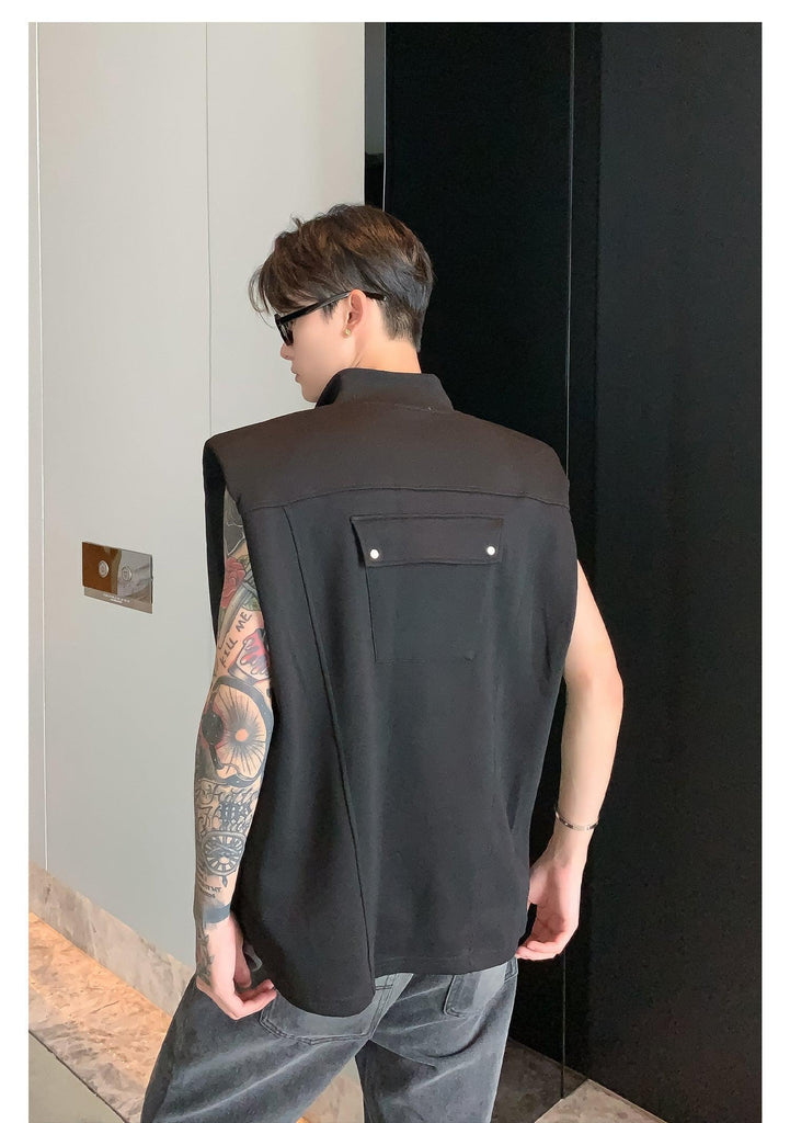 Otusi Metal Shoulder Padded Zip Vest