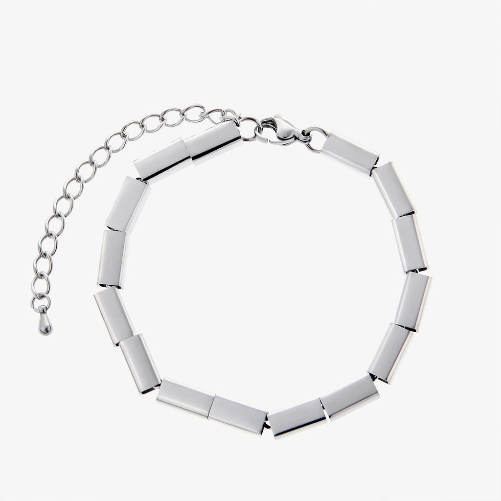 Otusi Metal Square Pearl Bracelet