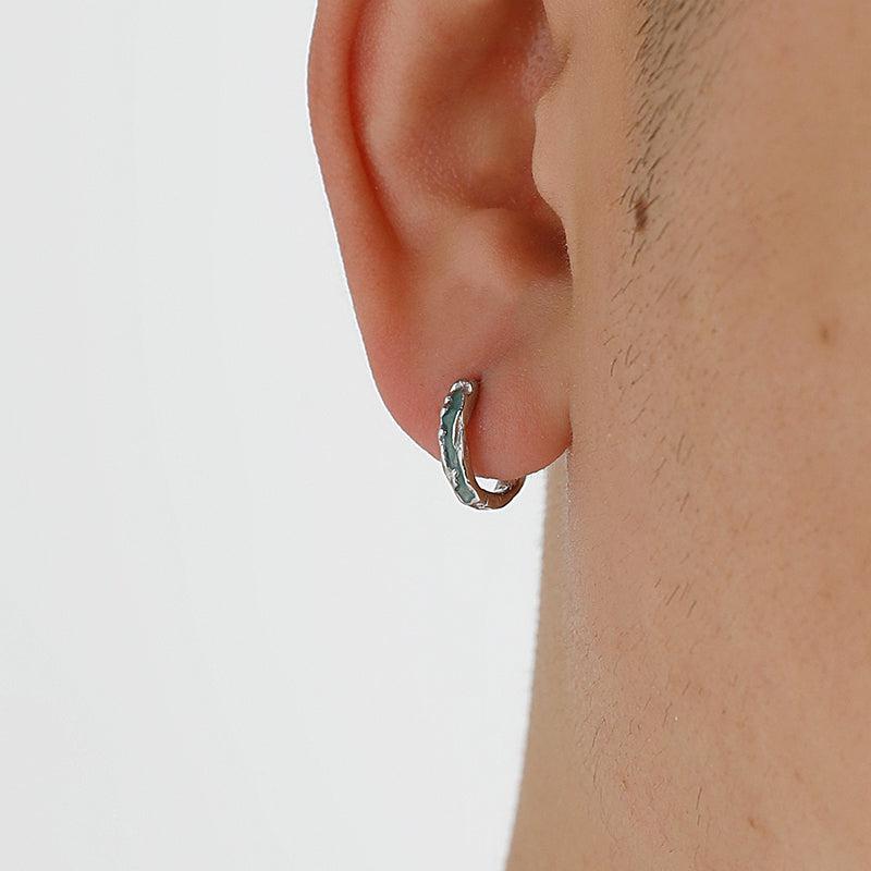 Otusi Mint Green Hoop Earrings