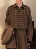 OTUSI 2024 New Fashion Men's Trendy Nagawl Vintage Plaid Shirt