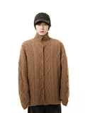OTUSI 77Fight Cable Knit Sweater