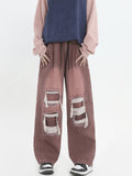 Otusi [INSstudios] style ripped patch wash water jeans na822