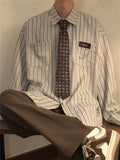 OTUSI 2024 New Fashion Men's Trendy Nagawl Vintage School Shirt