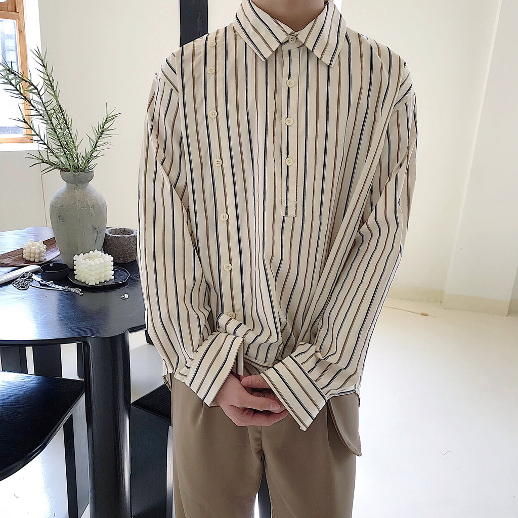 OTUSI 2024 New Fashion Men's Trendy abc Irregular Striped Shirt