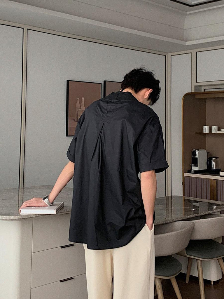 Otusi Oversize Stitching V-neck Shirt