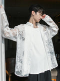 Otusi Oversized See-through Lace Shirt
