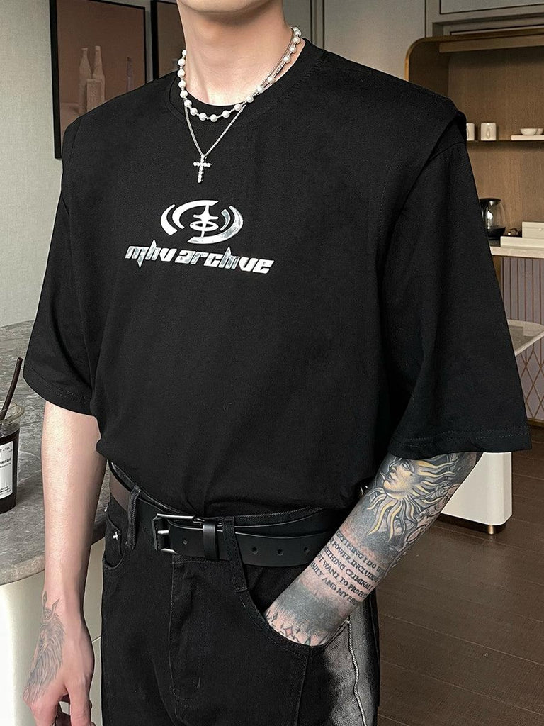 Otusi Oversized T-Shirt With Shoulder Pads