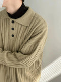 Otusi POLO Collar Striped Sweater