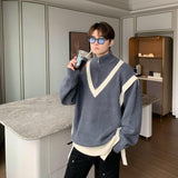 Otusi Polo Half Zip Contrast Sweater