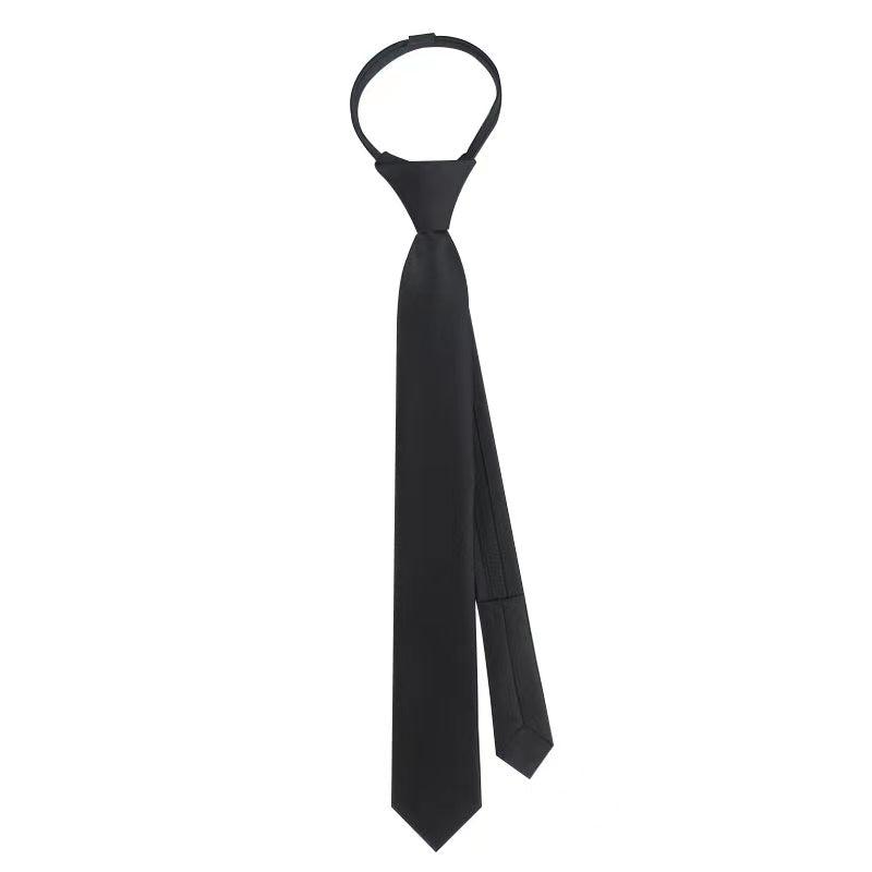 Otusi Pre-tied Adjustable Zipper Skinny Necktie