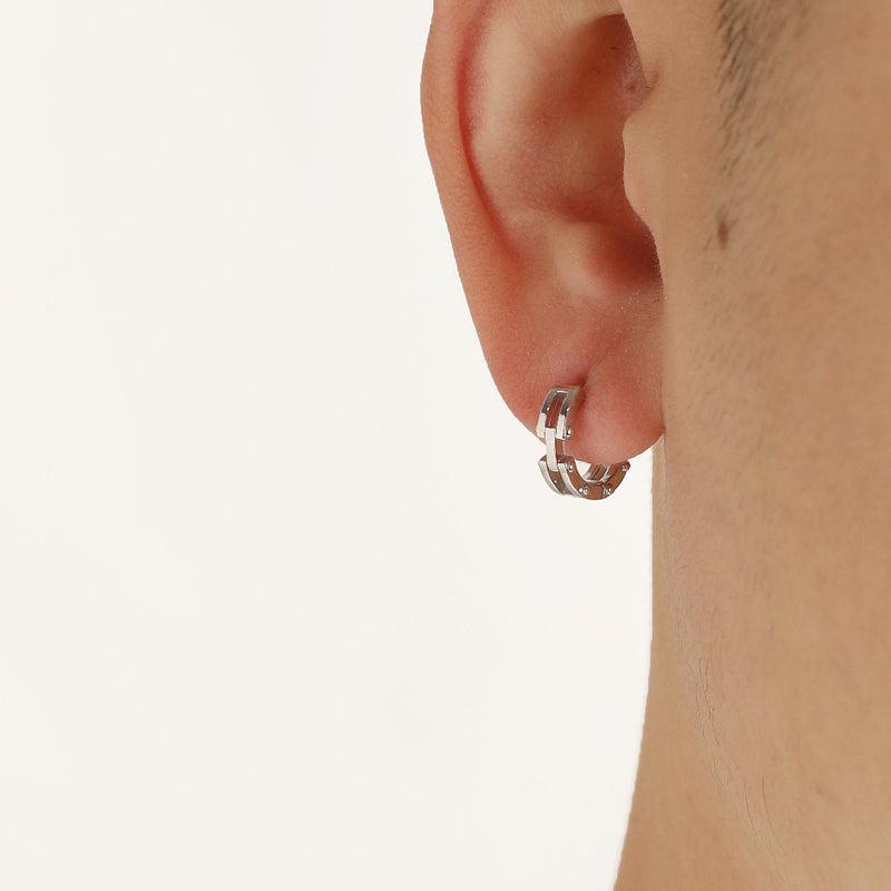 Otusi Punk Chunky Hoop Chain Earrings