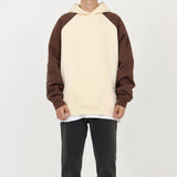 Otusi Raglan Shoulder Velvet Hooded Sweater
