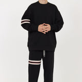 Otusi Ribbon Stripe Round Neck Sweater