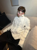 Otusi Ripped Knitted Cardigan