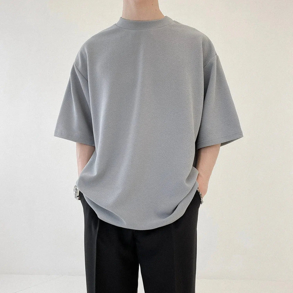 Otusi Round Neck Chiffon Short-Sleeved T-Shirt