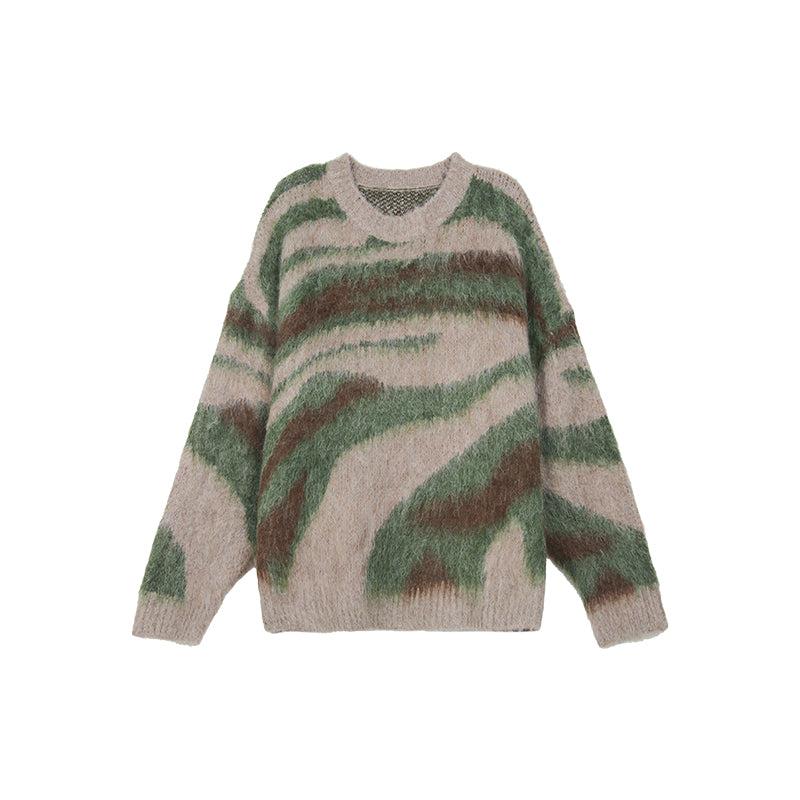 Otusi Round Neck Plush Pullover Sweater