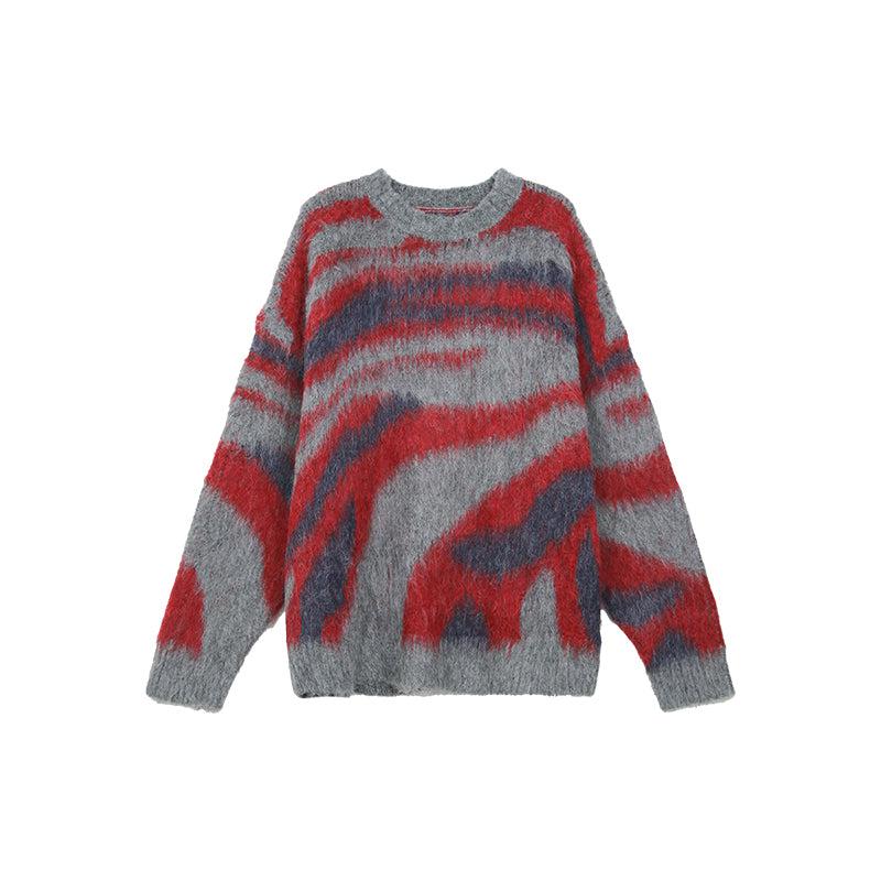 Otusi Round Neck Plush Pullover Sweater