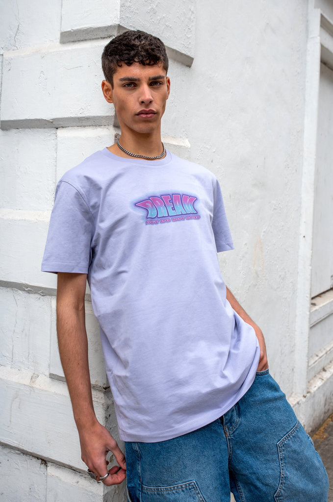 Otusi Short Sleeved T-shirt in Lilac With Neon Dream Print