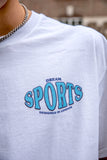 Otusi Short Sleeved T-shirt in White With Dream Sports Chest Print