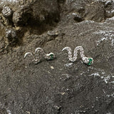 Otusi Silver Snake Stud Earrings