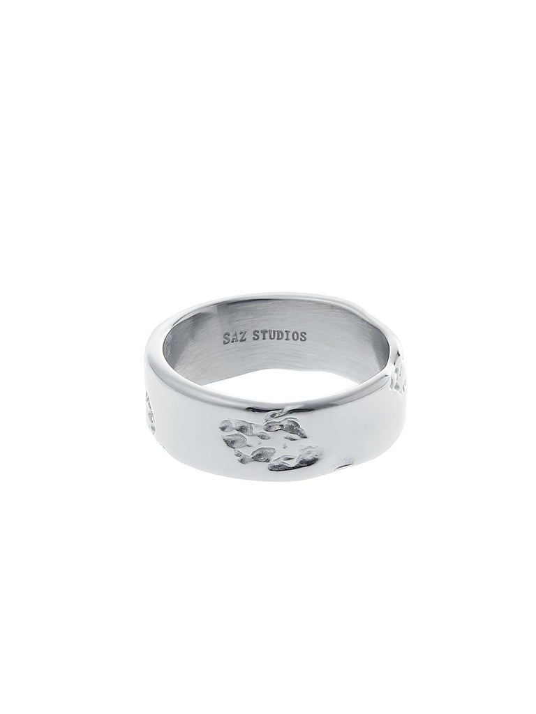 Otusi Silver Titanium Steel Ring
