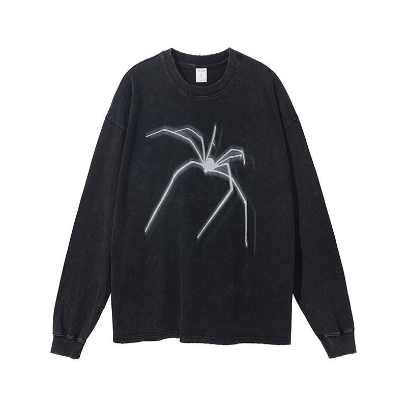 Otusi Spider Print Long-sleeved T-shirt