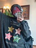 Otusi Star Print Hooded Sweatshirt