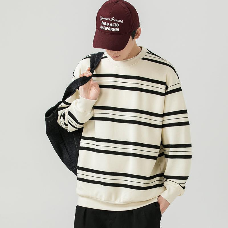 Otusi Striped Crewneck Sweatshirt