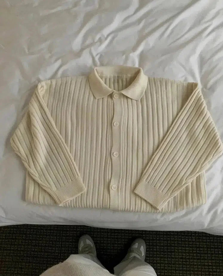 Otusi Striped Soft Knitted Cardigan