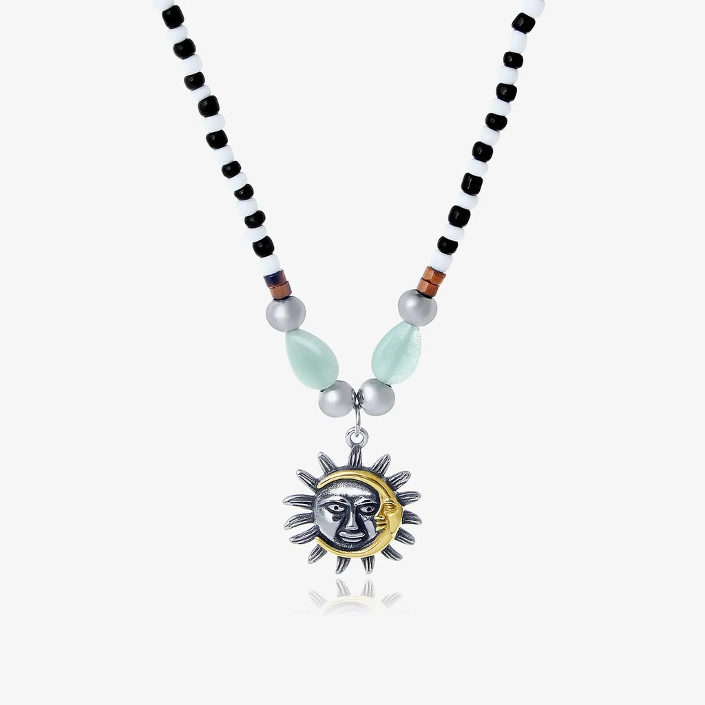 Otusi Sun And Moon Pendant Necklace