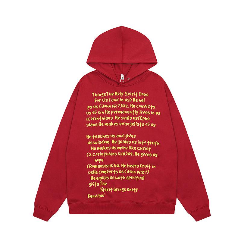 Otusi Text Print Hooded Sweatshirt