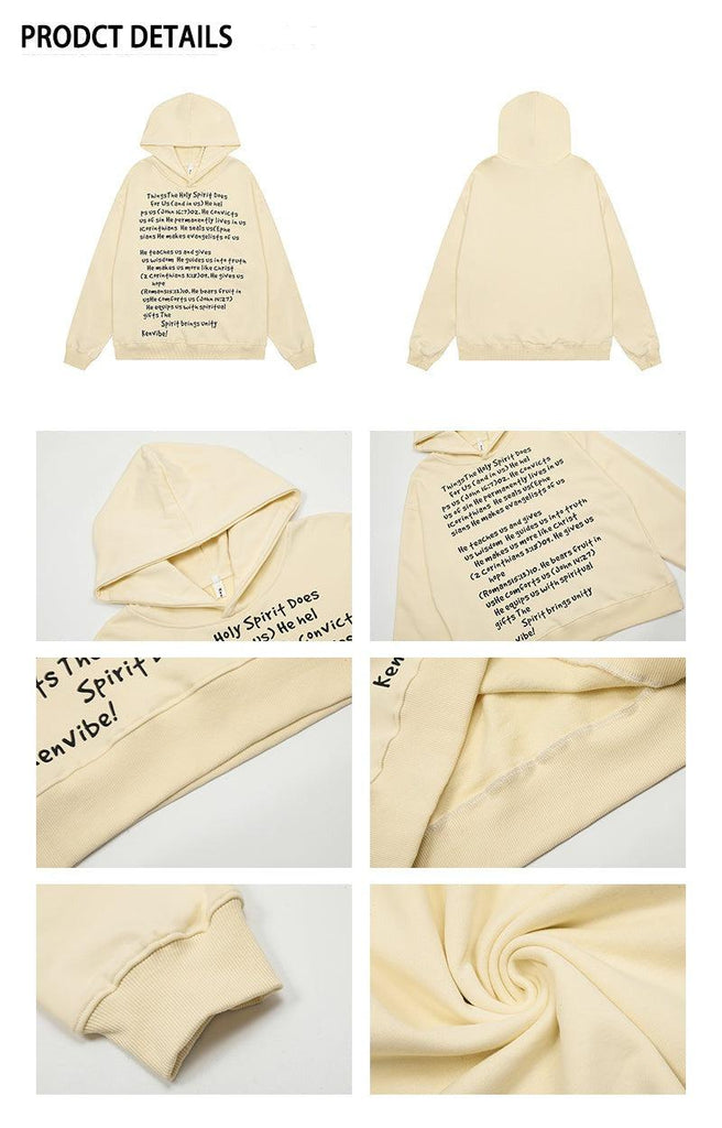Otusi Text Print Hooded Sweatshirt