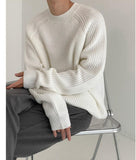 Otusi Thickened Round Neck Pleated Pullover