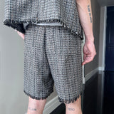 Otusi Tweed Vest & Shorts Two-Piece Set