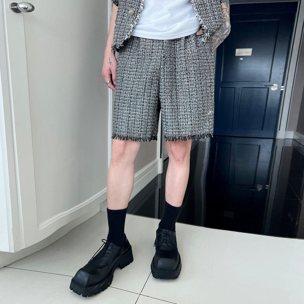 Otusi Tweed Vest & Shorts Two-Piece Set
