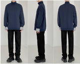 Otusi Two Piece Turtleneck Sweatshirt With Striped Sleeves
